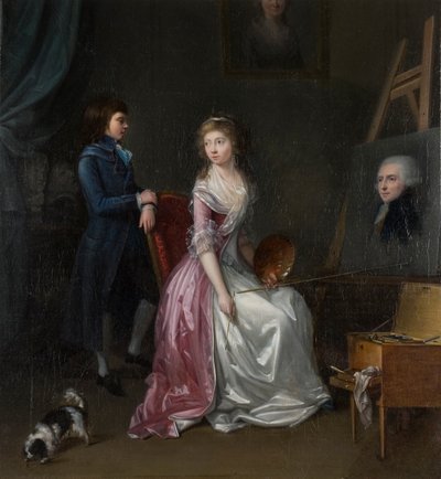 Portrait of an Artist in Her Studio by Unbekannt Unbekannt